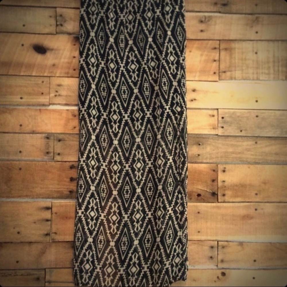 Aztec Print Maxi Skirt